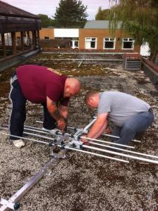 Kev 2E0NCO & John M1JSS grappling with metalwork