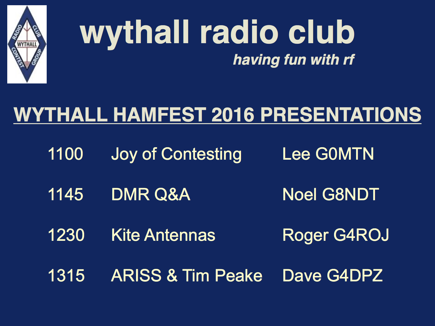 hamfest-lecture-programme